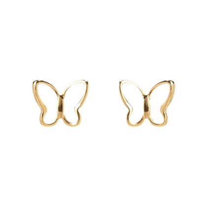 Anting Kupu-Kupu Elegan – Stainless Steel, Shell, Berlapis Emas 18K perhiasandirect