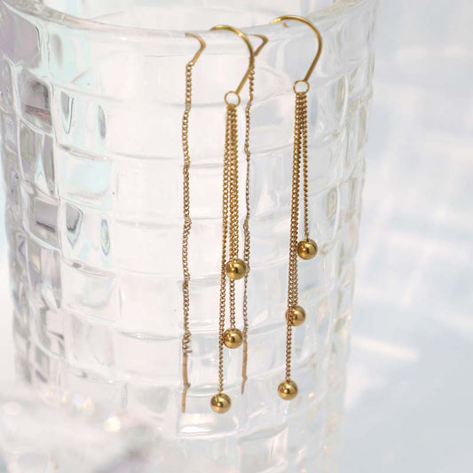Anting Manik Wanita – Stainless Steel, Elegan & Trendi untuk Sehari-hari2