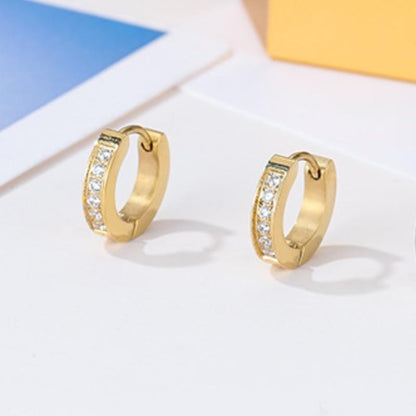 Anting Pasangan 18K Gold – Stainless Steel Elegan, Aksesoris Wanita Trendi, Grosir Terbaik3