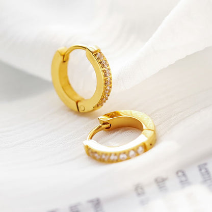 Anting Pasangan 18K Gold – Stainless Steel Elegan, Aksesoris Wanita Trendi, Grosir Terbaik6