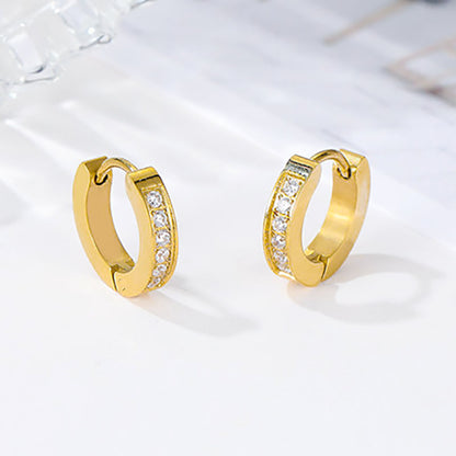 Anting Pasangan 18K Gold – Stainless Steel Elegan, Aksesoris Wanita Trendi, Grosir Terbaik8