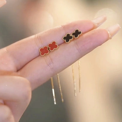 Anting Rumbai Four-leaf clover Elegan – Anting Wanita Fashion Terbaru 2025-5