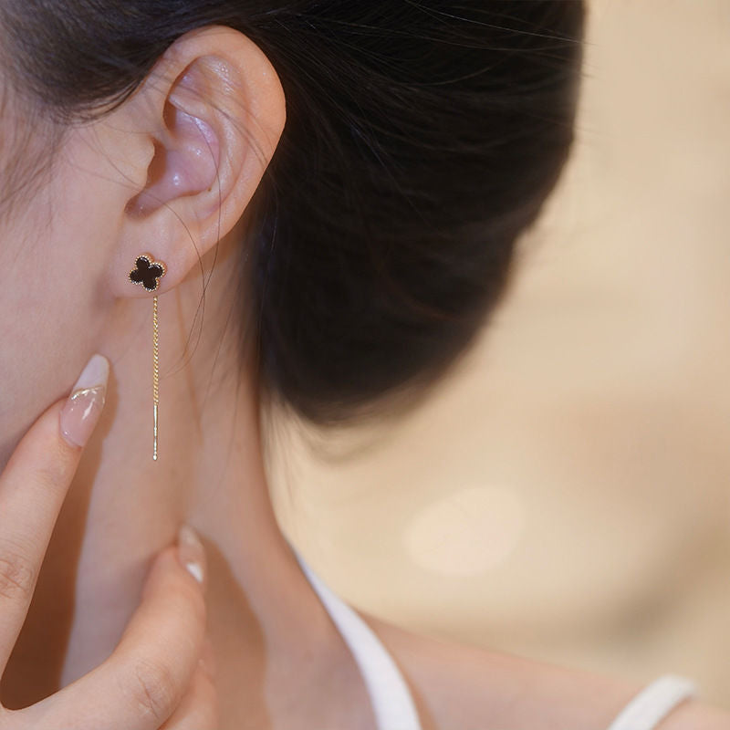 Anting Rumbai Four-leaf clover Elegan – Anting Wanita Fashion Terbaru 2025-8