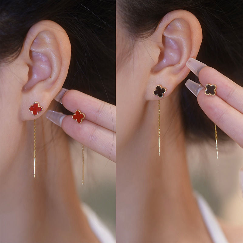 Anting Rumbai Four-leaf clover Elegan – Anting Wanita Fashion Terbaru 2025