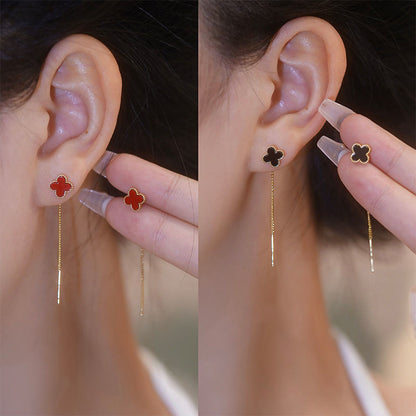 Anting Rumbai Four-leaf clover Elegan – Anting Wanita Fashion Terbaru 2025