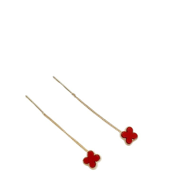Anting Rumbai Four-leaf clover Elegan – Anting Wanita Fashion Terbaru 20253