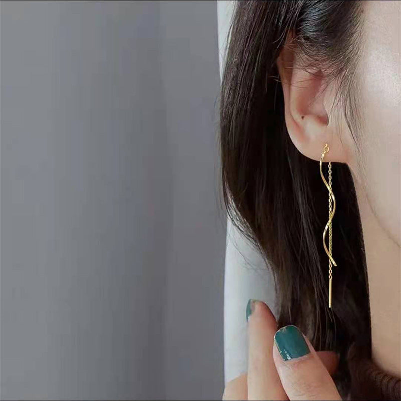 Anting Rumbai Panjang Wanita – Gaya Baru Elegan dari Baja Titanium Anti Karat perhiasandirect