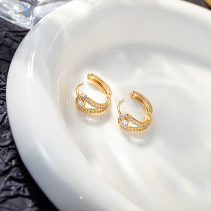 Anting Tindik Wanita Korea Hoop Earrings - perhiasandirect