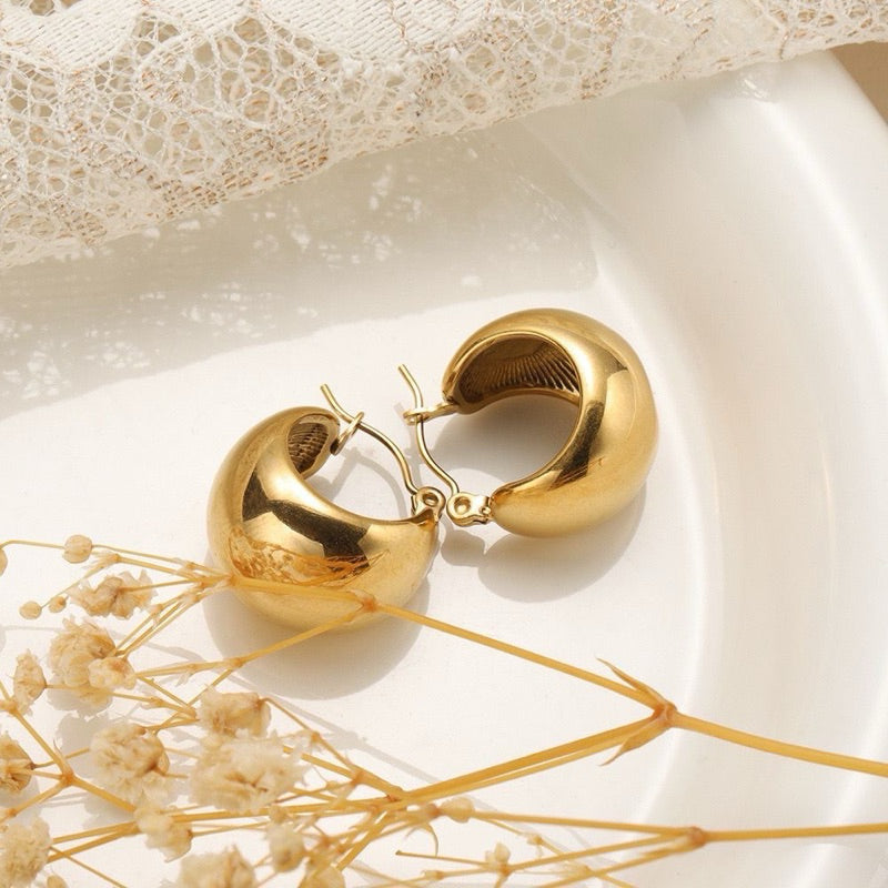 Anting Titanium Gold Mirip Emas Asli Trending Korea Fashion Style perhiasandirect