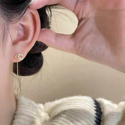 Anting Rumbai Wanita Titanium – Gaya Korea Elegan, Anti Karat & Murah perhiasandirect