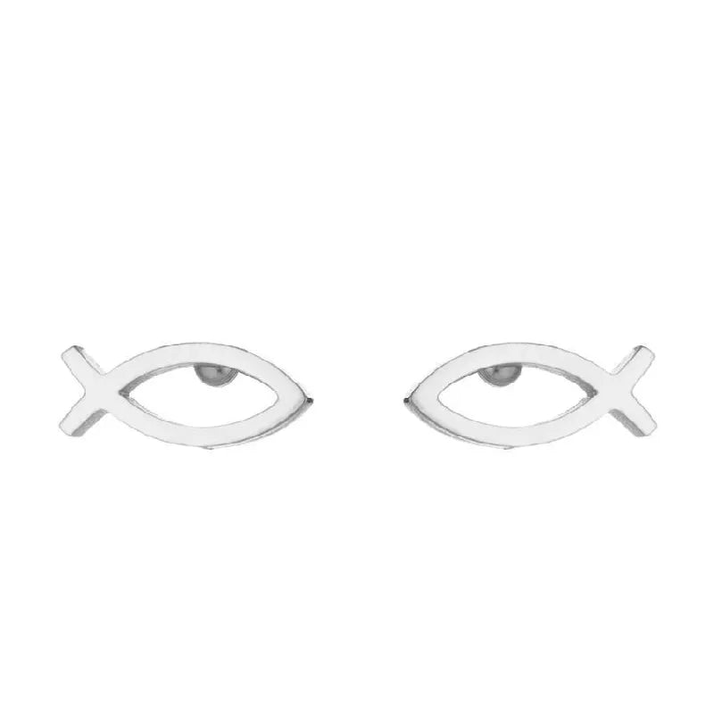 Anting Tusuk Ikan Stainless Steel  – Gaya Simple, Lapisan Emas 18K perhiasandirect
