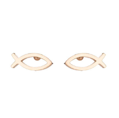 Anting Tusuk Ikan Stainless Steel  – Gaya Simple, Lapisan Emas 18K perhiasandirect5