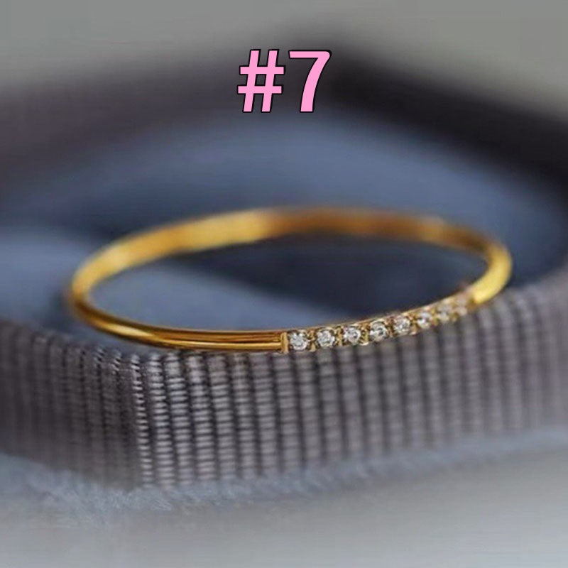 Cincin 8 Berlian Wanita - Perhiasan Emas Elegan, Aksesoris Fashion Trendy, Grosir Harga Terbaik 4