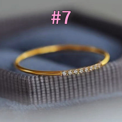 Cincin 8 Berlian Wanita - Perhiasan Emas Elegan, Aksesoris Fashion Trendy, Grosir Harga Terbaik 4