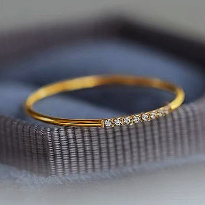 Cincin 8 Berlian Wanita - Perhiasan Emas Elegan, Aksesoris Fashion Trendy, Grosir Harga Terbaik 8