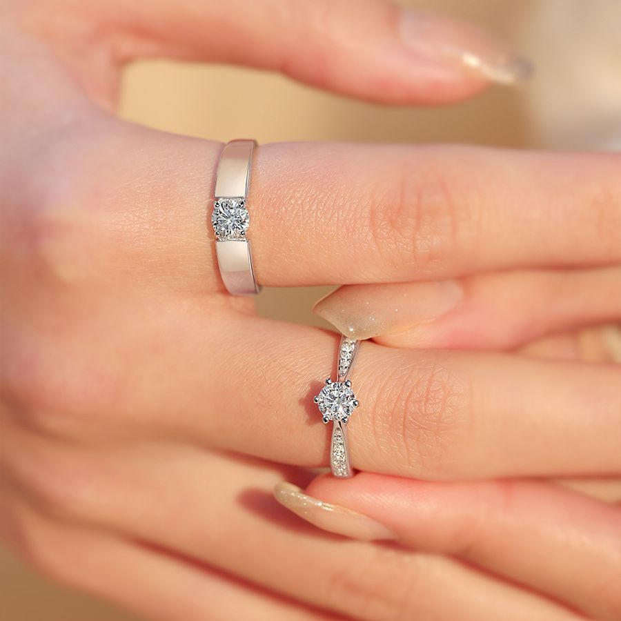 Cincin Moissanite 1 Karat  – Ringan & Elegan, Anti Karat, Hadiah Couple & Pernikahan perhiasandirect