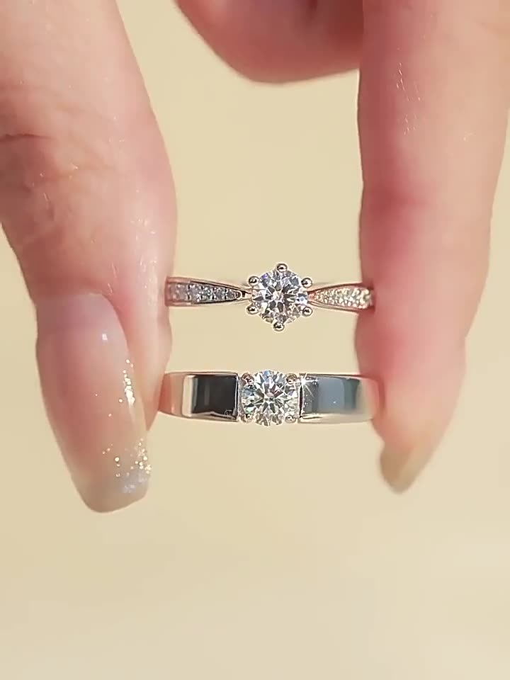Cincin Moissanite 1 Karat  – Ringan & Elegan, Anti Karat, Hadiah Couple & Pernikahan perhiasandirect