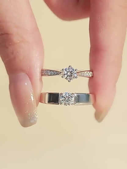 Cincin Moissanite 1 Karat  – Ringan & Elegan, Anti Karat, Hadiah Couple & Pernikahan perhiasandirect