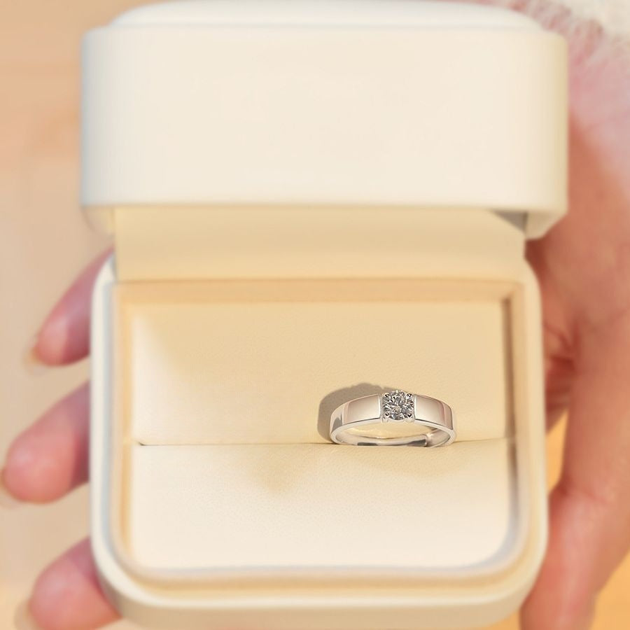Cincin Moissanite 1 Karat  – Ringan & Elegan, Anti Karat, Hadiah Couple & Pernikahan perhiasandirect