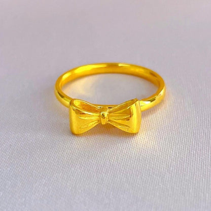 Cincin Pita Emas Wanita - Perhiasan Stainless Steel Elegan Anti Kusam, Aksesoris Fashion Trendy, Hadiah Spesial, Grosir Harga Terbaik 3