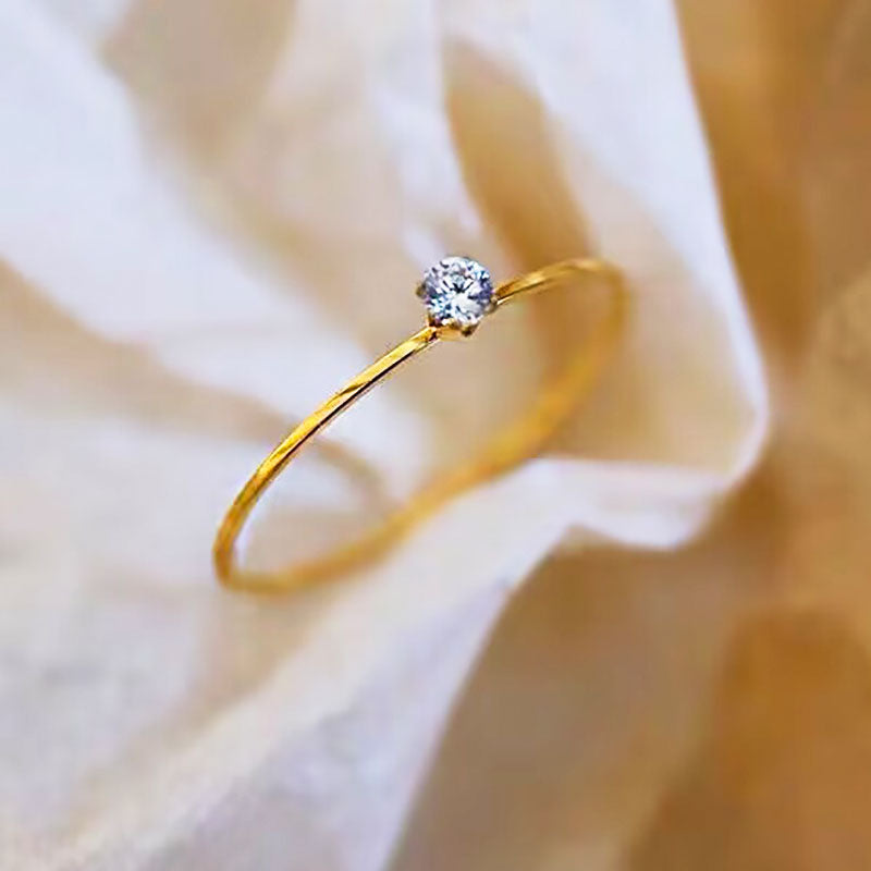 Cincin Simple Lapis Emas 18k Wanita - Perhiasan Stainless Steel Elegan Anti Kusam, Cincin Pasangan Trendy, Grosir Harga Terbaik2