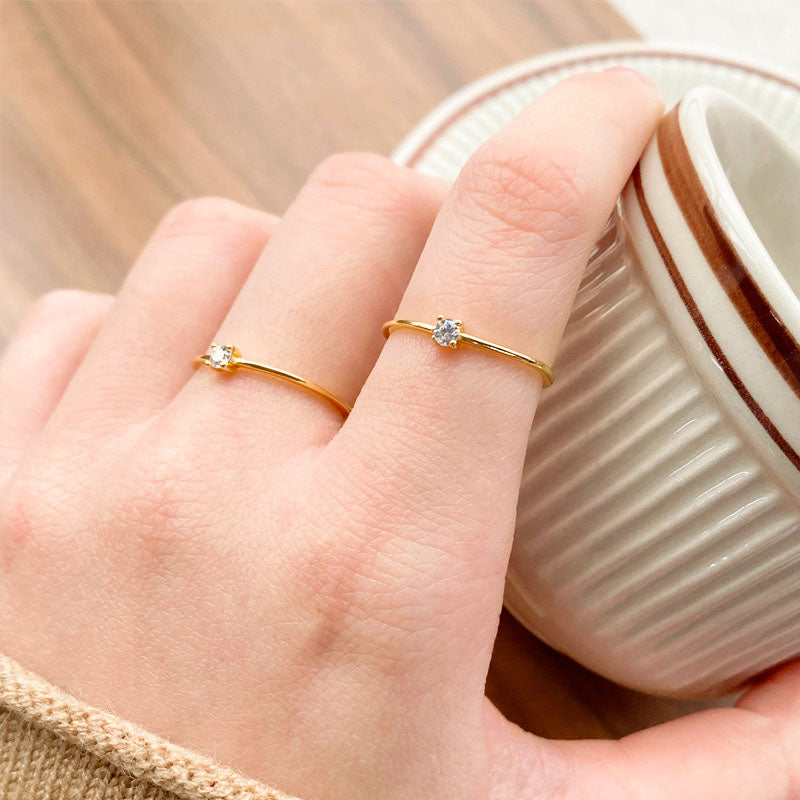 Cincin Simple Lapis Emas 18k Wanita - Perhiasan Stainless Steel Elegan Anti Kusam, Cincin Pasangan Trendy, Grosir Harga Terbaik 5
