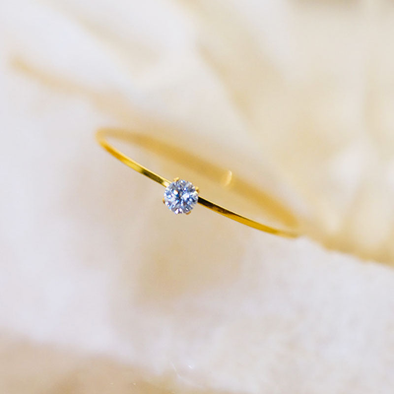 Cincin Simple Lapis Emas 18k Wanita - Perhiasan Stainless Steel Elegan Anti Kusam, Cincin Pasangan Trendy, Grosir Harga Terbaik 6