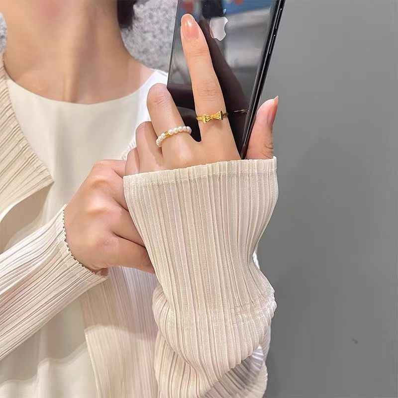 Cincin Titanium Anti Karat Busur Lucu untuk Wanita yang Cocok untuk Dipakai Sehari-hari perhiasandirect