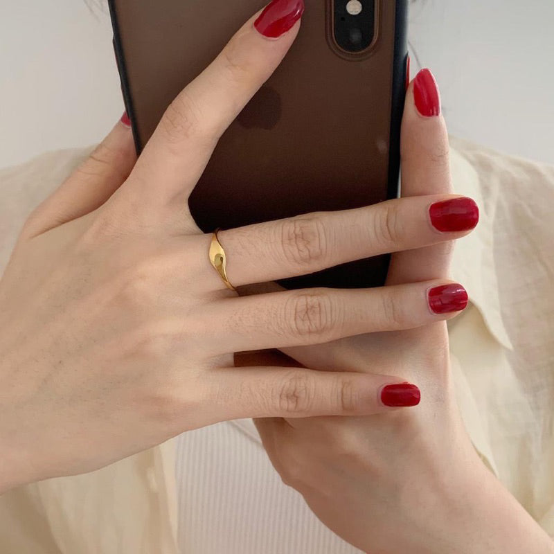 Cincin Titanium Simple Elegan Mewah Korea Fashion Style Trending perhiasandirect