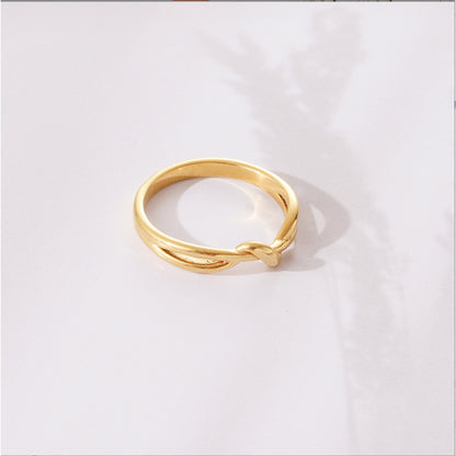Cincin Titanium Wanita Mewah EleganAksesoris Perhiasan Korea5
