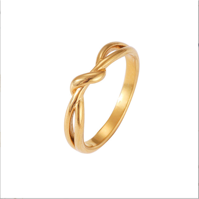 Cincin Titanium Wanita Mewah EleganAksesoris Perhiasan Korea6