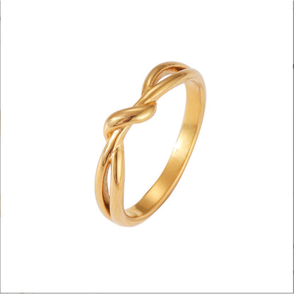 Cincin Titanium Wanita Mewah EleganAksesoris Perhiasan Korea6