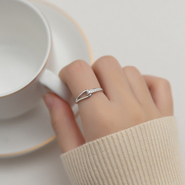 Cincin Titanium Wanita Mewah Elegan Aksesoris Perhiasan Korea10