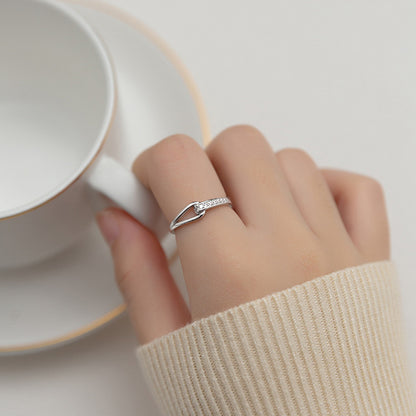 Cincin Titanium Wanita Mewah Elegan Aksesoris Perhiasan Korea10