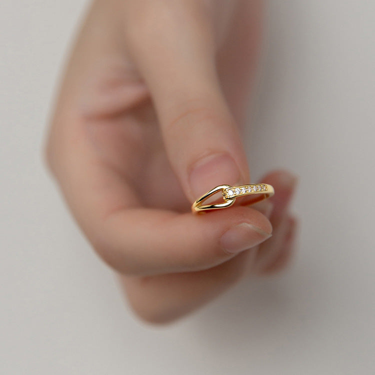 Cincin Titanium Wanita Mewah Elegan Aksesoris Perhiasan Korea2