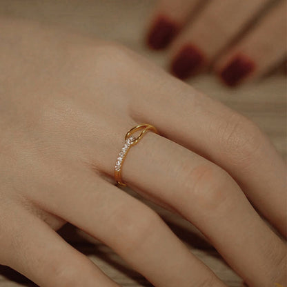 Cincin Titanium Wanita Mewah Elegan Aksesoris Perhiasan Korea8