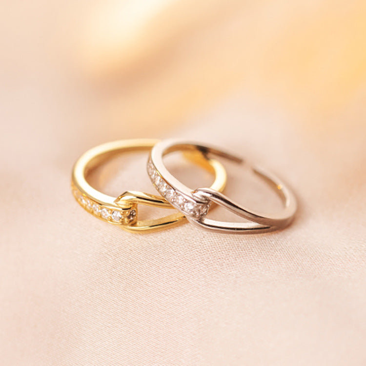 Cincin Titanium Wanita Mewah Elegan Aksesoris Perhiasan Korea9