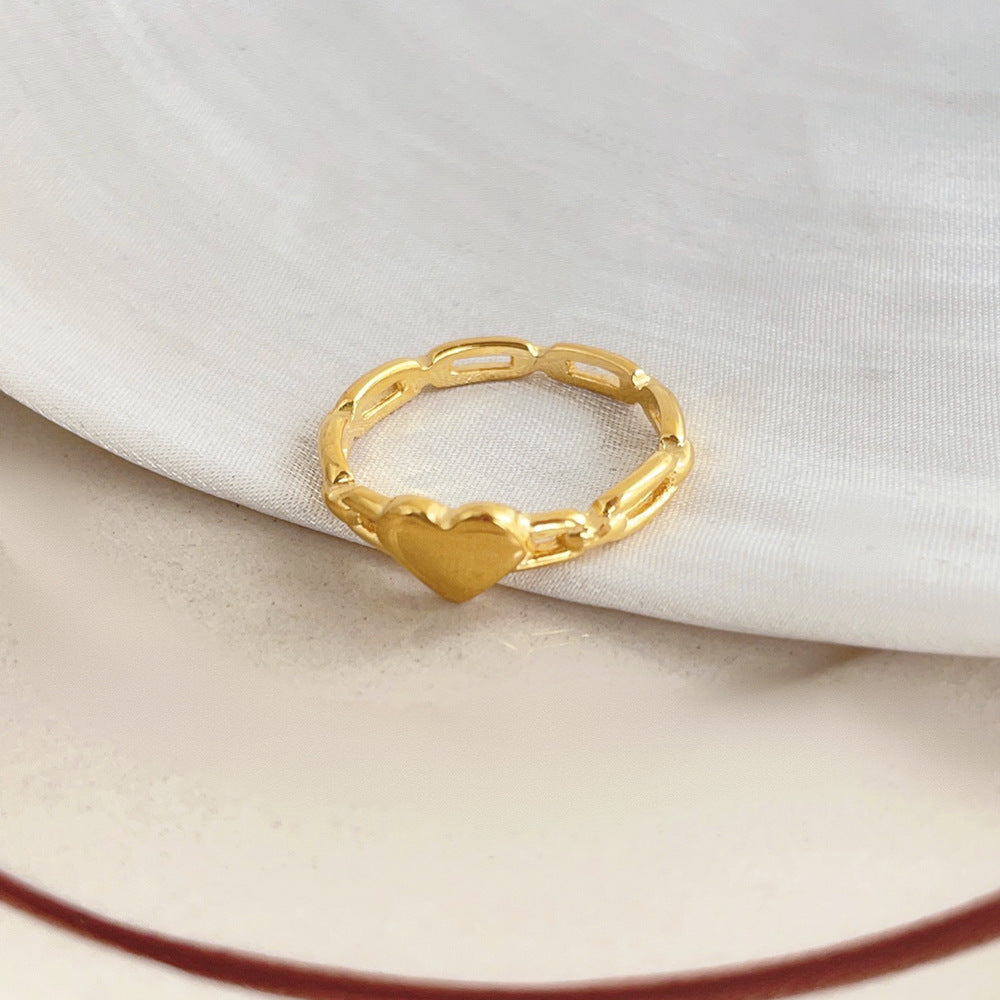 Cincin Tunangan Ekor Cinta Wanita Stainless Steel Emas 18K Ukuran - perhiasandirect2