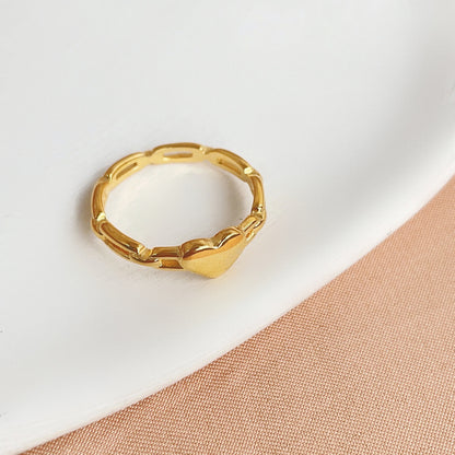 Cincin Tunangan Ekor Cinta Wanita Stainless Steel Emas 18K Ukuran - perhiasandirect