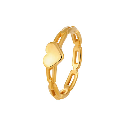 Cincin Tunangan Ekor Cinta Wanita Stainless Steel Emas 18K Ukuran - perhiasandirect