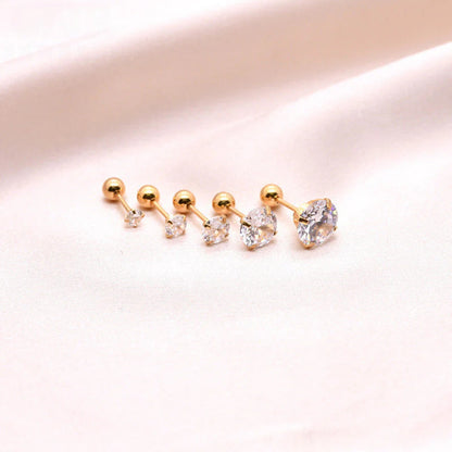 Anting Tulang Telinga Zircon Cakar Empat Stainless Steel perhiasandirect