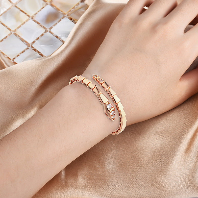 Gelang Bangle Wanita Model Ular Titanium Aksesoris perhiasandirect