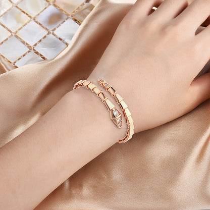 Gelang Bangle Wanita Model Ular Titanium Aksesoris perhiasandirect