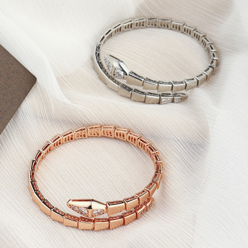 Gelang Bangle Wanita Model Ular Titanium Aksesoris perhiasandirect