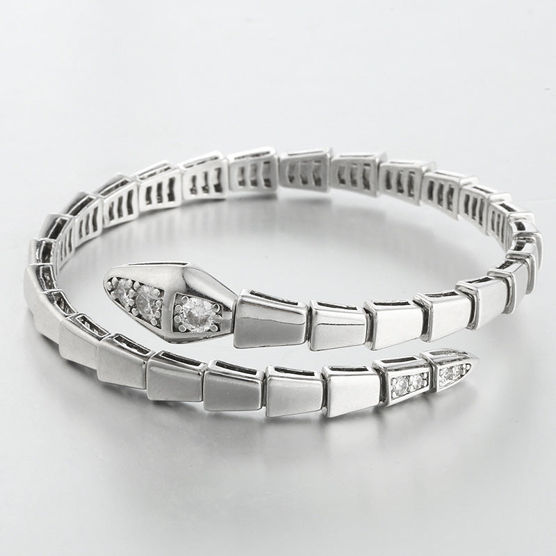 Gelang Bangle Wanita Model Ular Titanium Aksesoris perhiasandirect