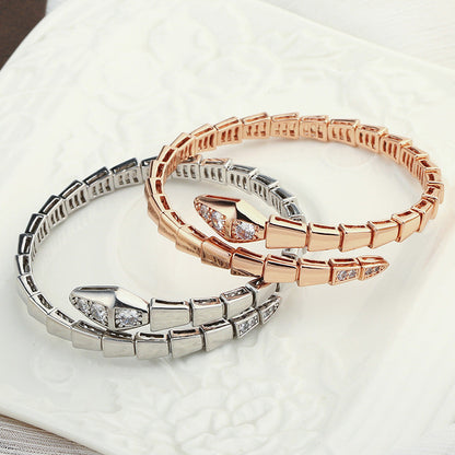Gelang Bangle Wanita Model Ular Titanium Aksesoris perhiasandirect
