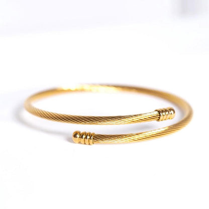 Gelang Bangle Wanita Titanium – Model Twist Basic, Elegan & Anti Karat perhiasandirect
