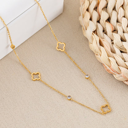 Gelang  Four-leaf clover Stainless Wanita gold Perhiasan -Bracelets, Model Terbaru Aksesoris Gold - perhiasandirect