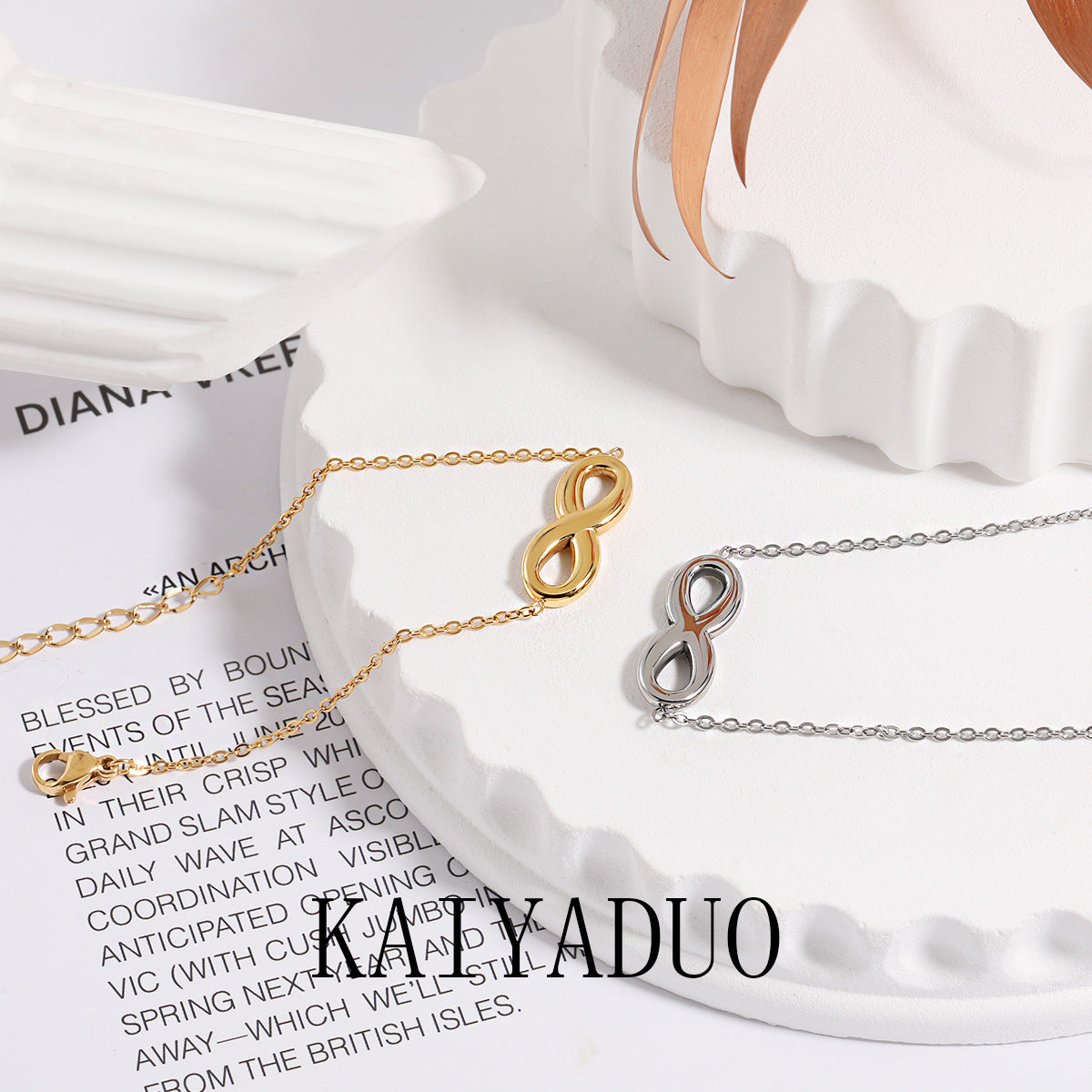 Gelang Infinity Wanita Titanium – Anti Karat, Elegan Gaya Korea perhiasandirect