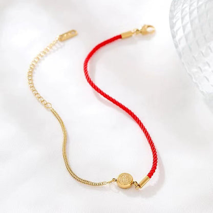 Gelang Kaki 'Fu' Wanita - Gelang Kaki Stainless Steel Anti Kusam, Rantai Emas Trendy, Aksesoris Fashion, Grosir Harga Terbaik 4